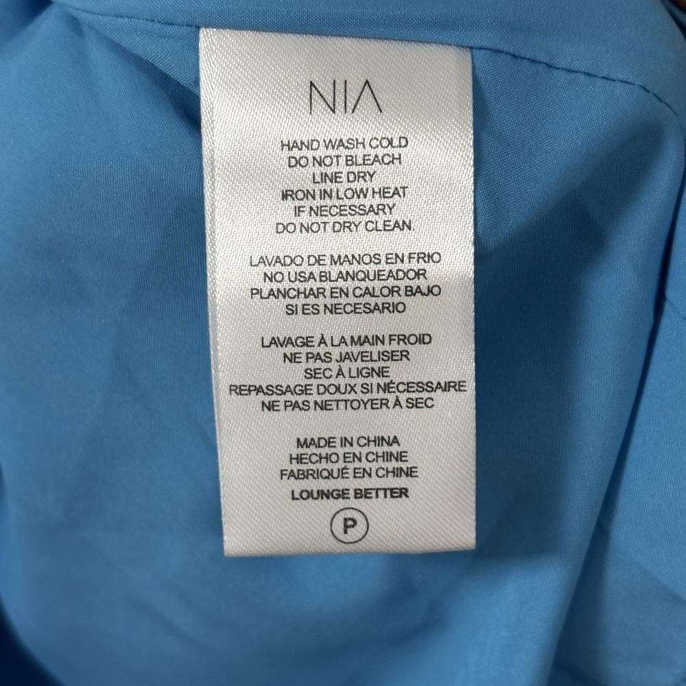 NIA Nordstrom Mini Dress Salt Cotton Mini Sundress Blue Women's Size Medium - Picture 8 of 10